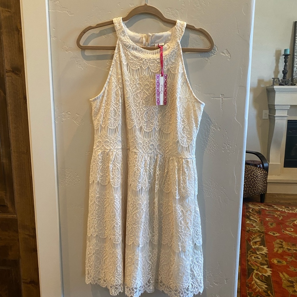 Cream lace dress